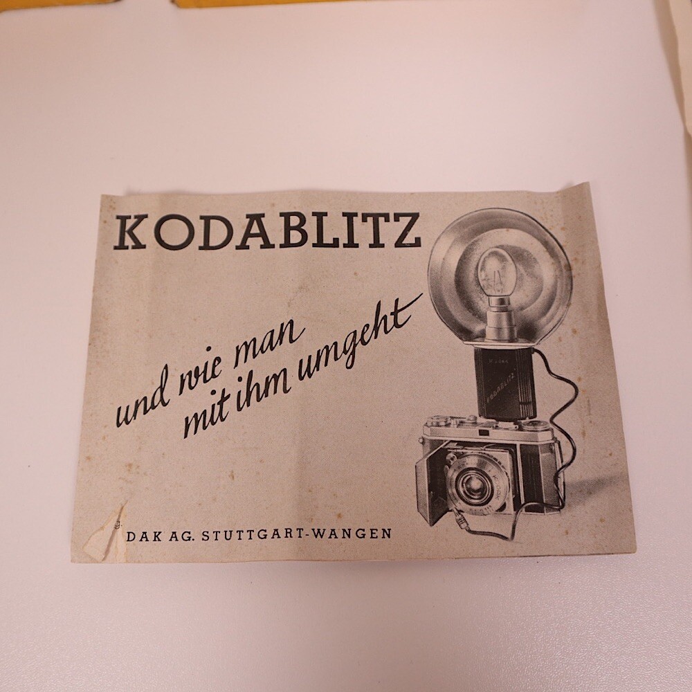 KODAK KODABLITZ flash unit for B15s BAYONET type bulbs METAL REFLECTOR GERMANY