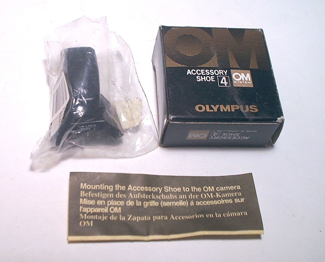 OLYMPUS OM SYSTEM ACCESSORY SHOE No. 4 – NOS / UNUSED CLEAN IN OB