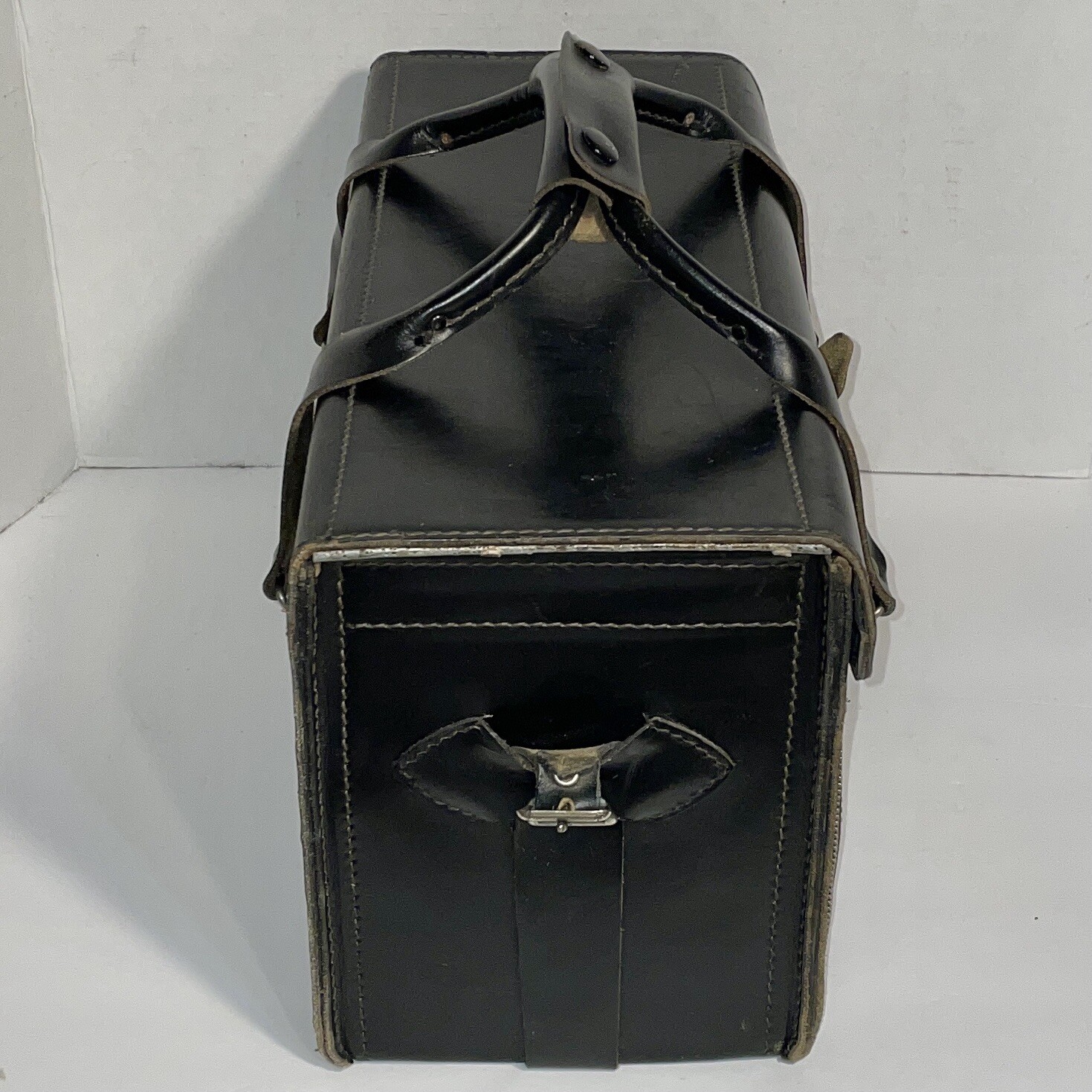 Vintage Coast Photographers Camera Bag Top Grain Cowhide Black Leather USA Made