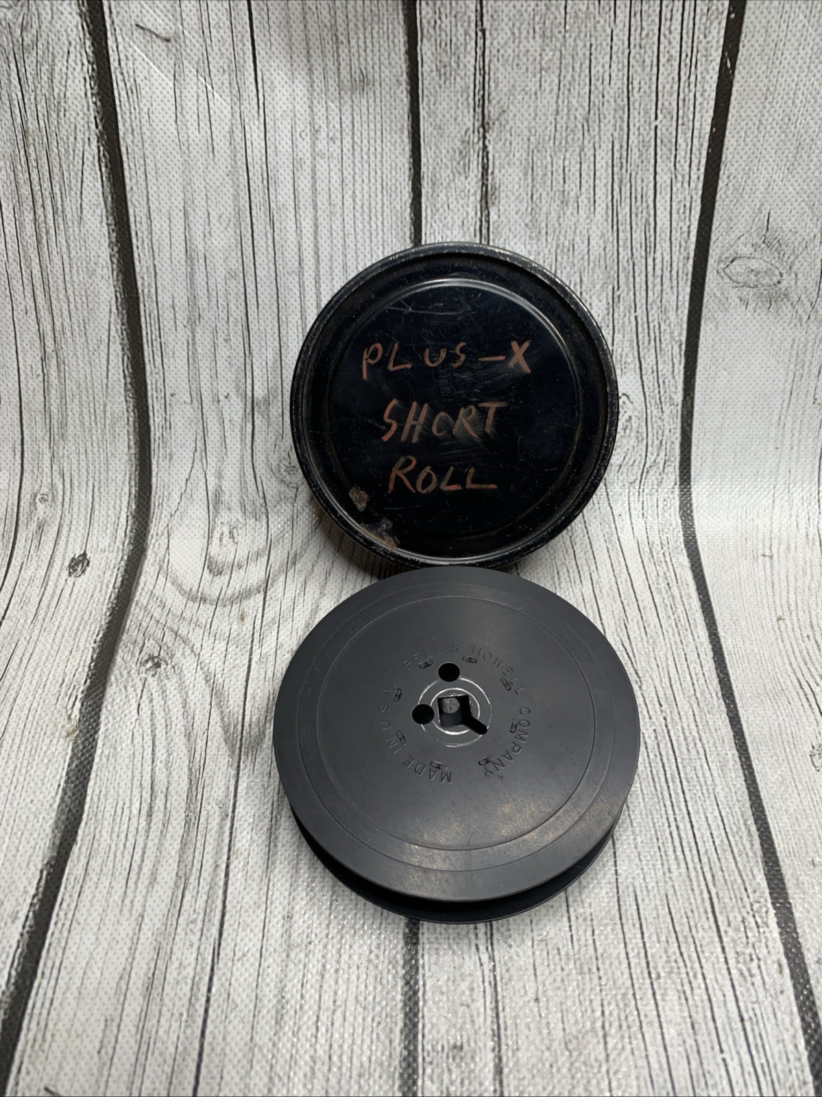 Vintage Bell & Howell Film Spool USA Black W/Case