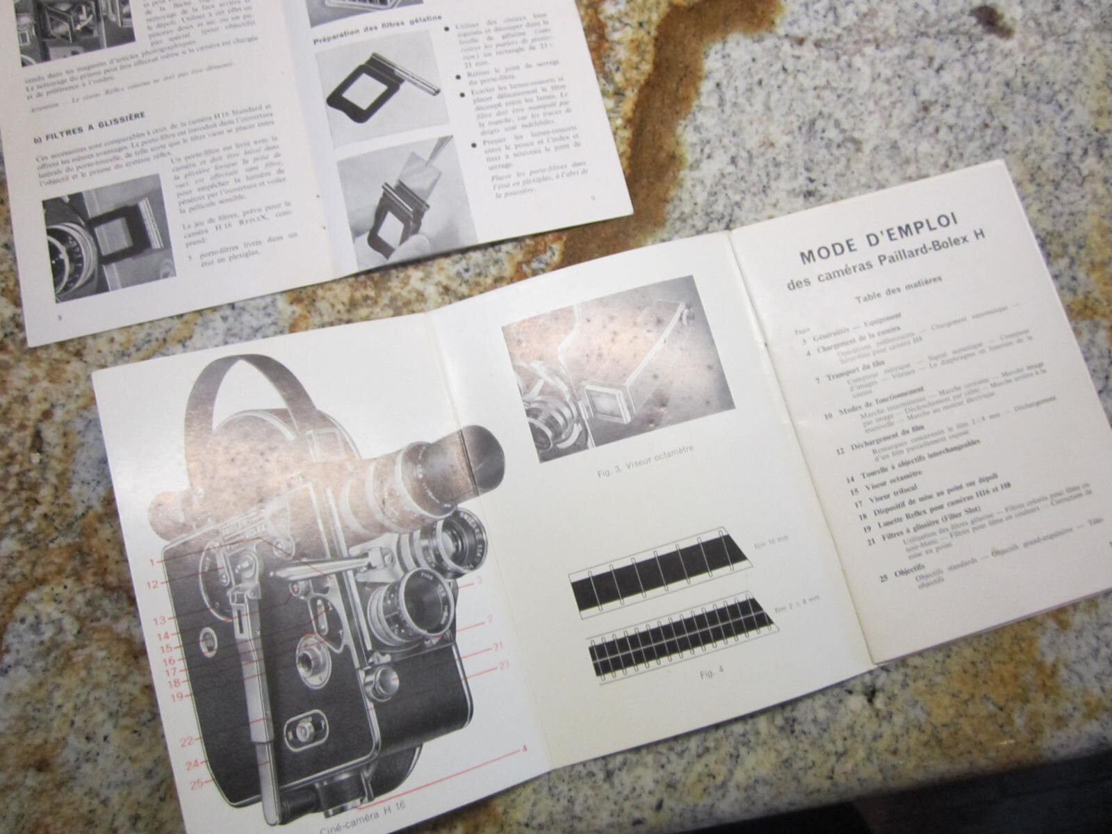 ‘GERMAN LANGUAGE MANUAL’ for BOLEX H16 REFLEX + NON REFLEX 16mm movie camera