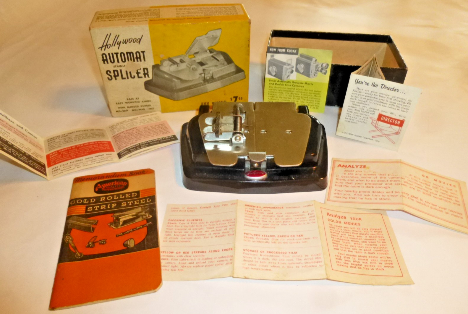 Hollywood Automat 16mm & 8mm movie film splicer.