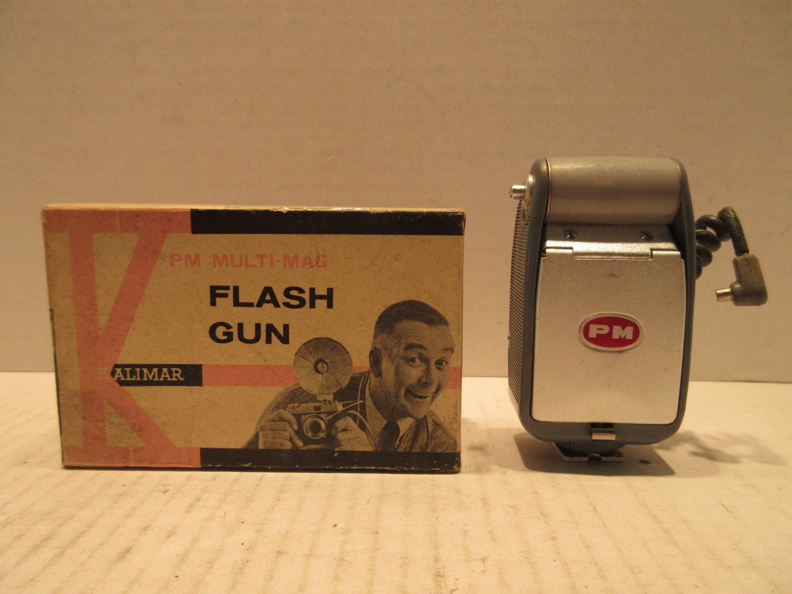Vintage Kalimar PM Multi Mag Flash Gun With Instructions & Box Made In Japan