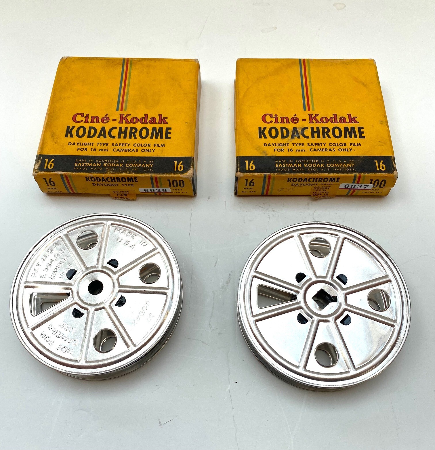 VINTAGE 16mm 4″ FILM REELS 1949 Vintge Cine-Kodak Safety Lot 2 100′ Reel