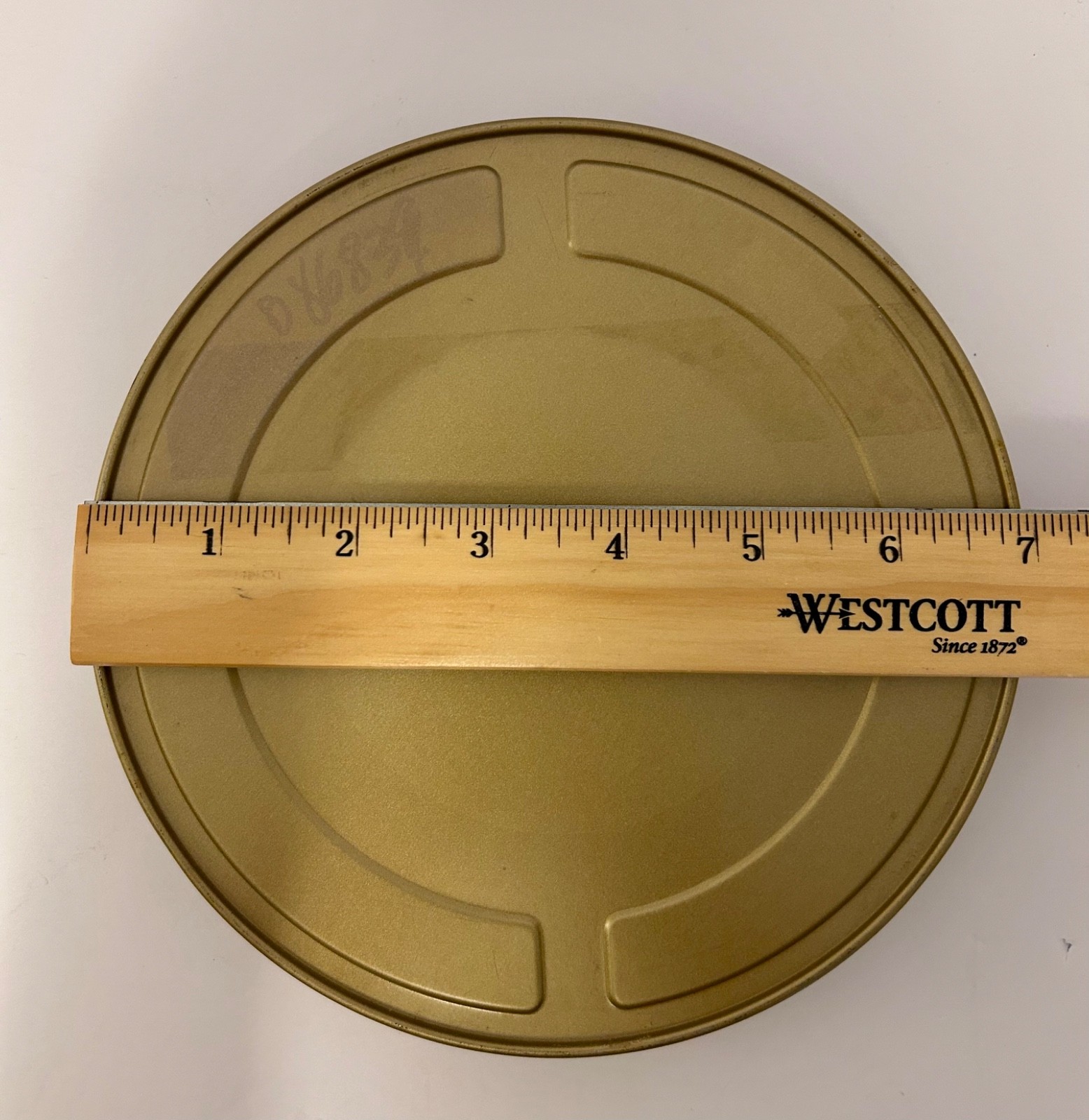 16mm/35mm Empty Metal Movie Film Reel Canisters 3pc Lot Golden Brown