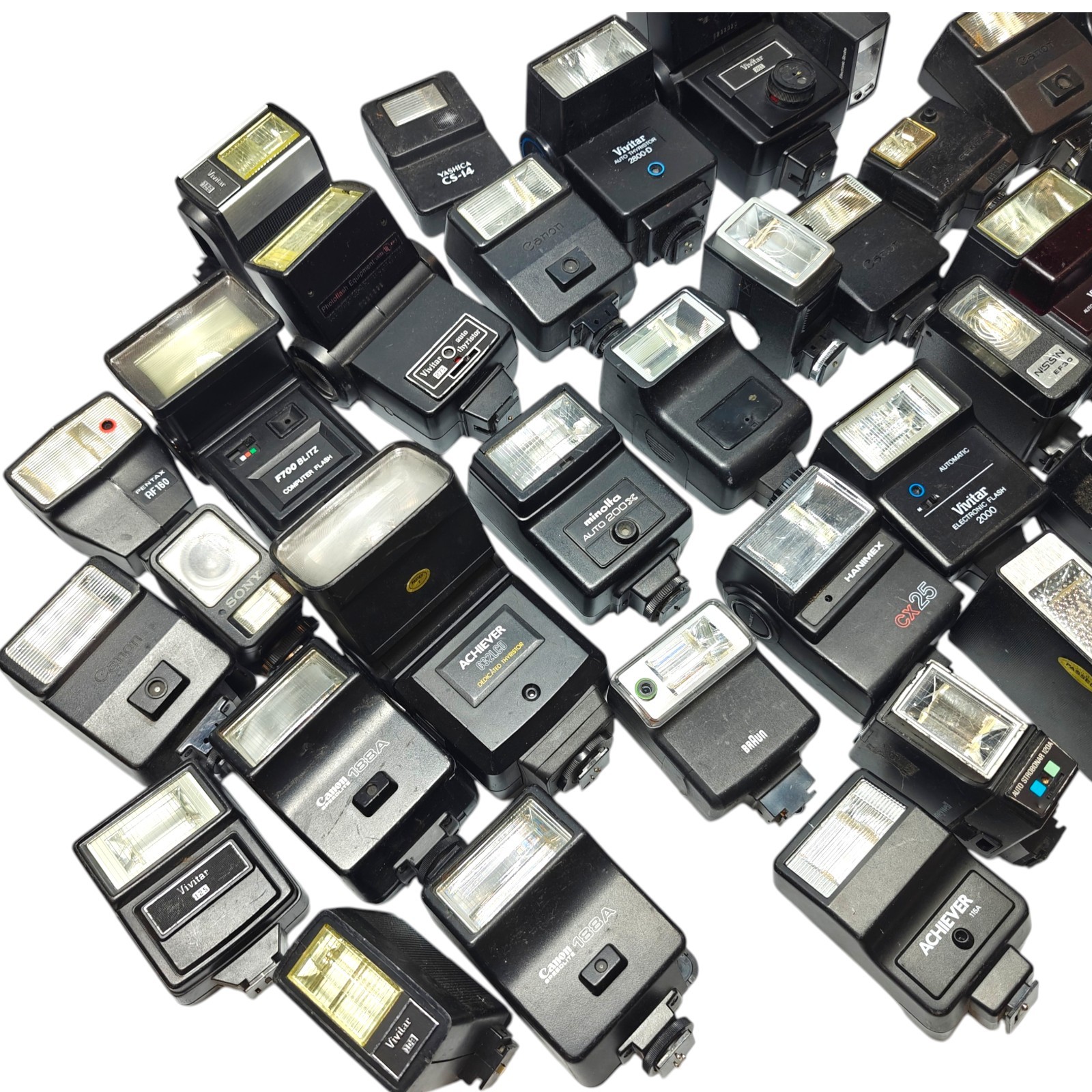 BULK LOT – 37 UNITS – Vintage Camera Flash Lot – Untested