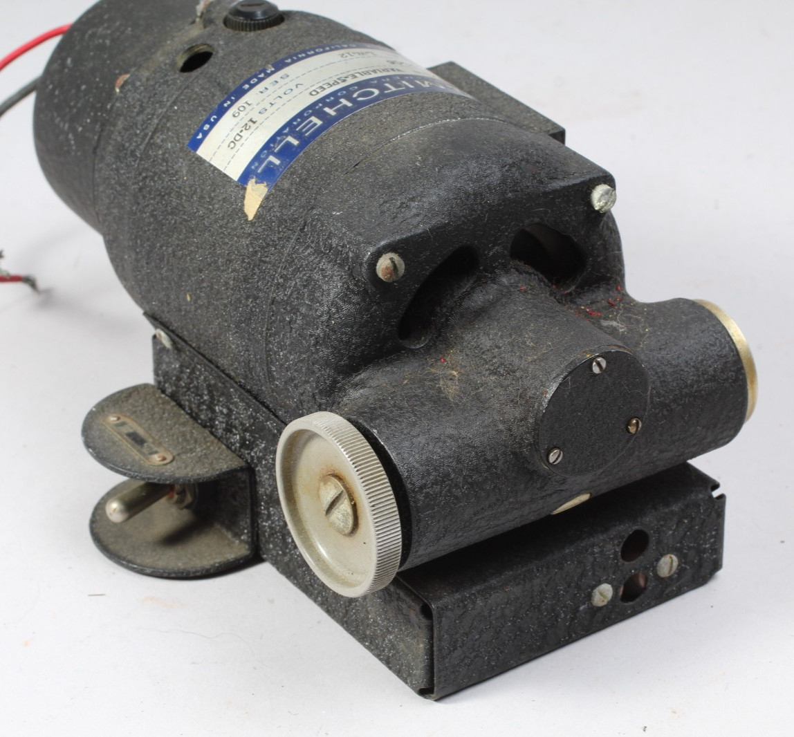 MITCHELL CAMERA VARIABLE SPEED MOTOR MODEL 1-W-12 FOR MOVIE CAMERA UNTESTED