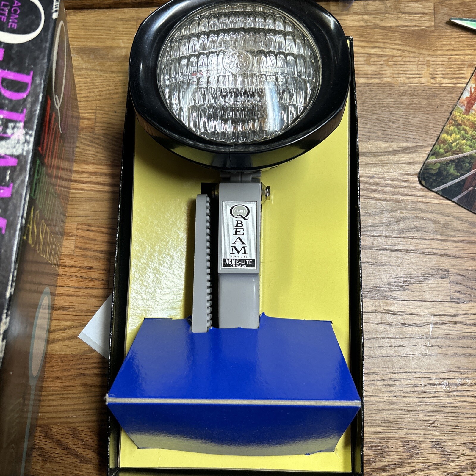 Vintage Acme Lite Beam Mov-E-Lite Bright ‘N’ White As Sun Light NEW In Box