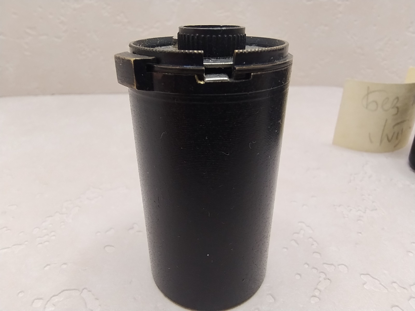 Soviet 35mm Film Cassette Kiev Reloadable 70s 80s Brass USSR With Case Vintage