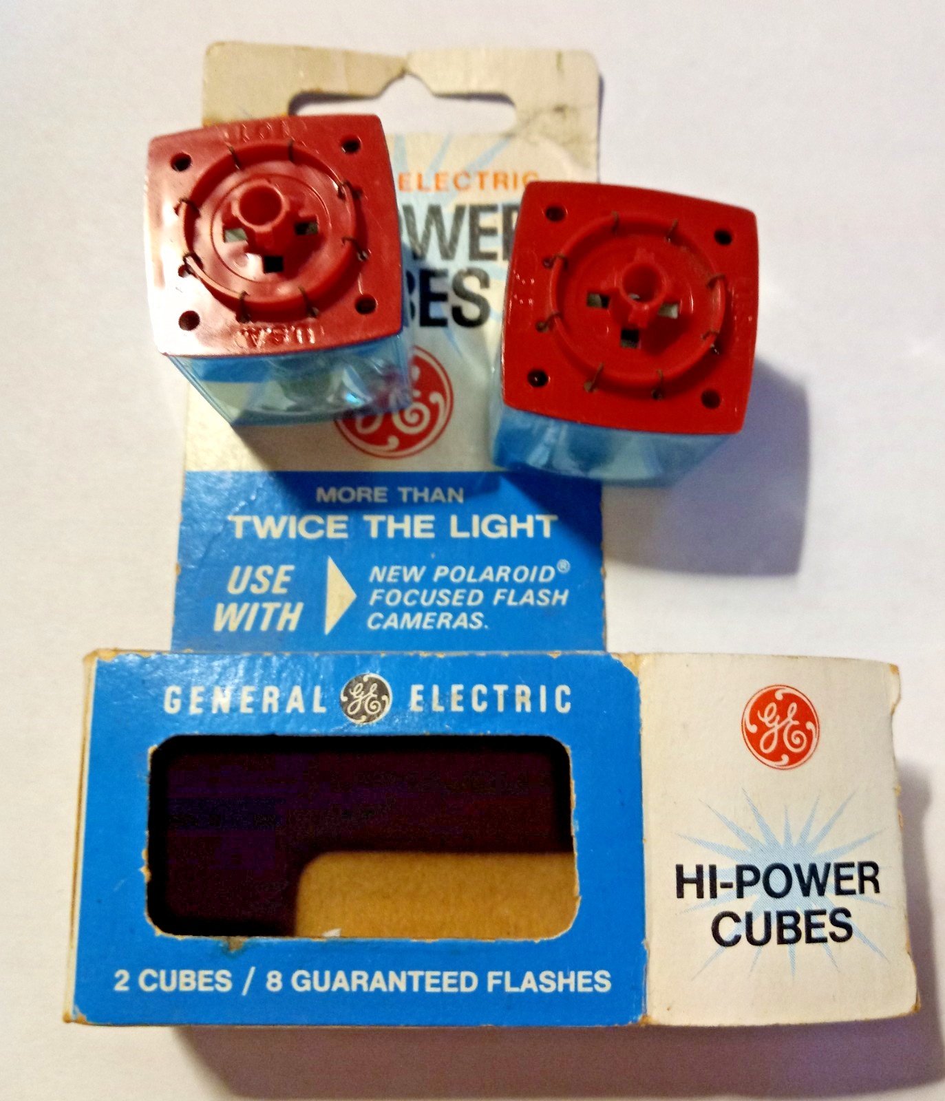 Vintage General Electric Hi Power Flash Cubes 2 Packs Polaroid Cameras GE USA