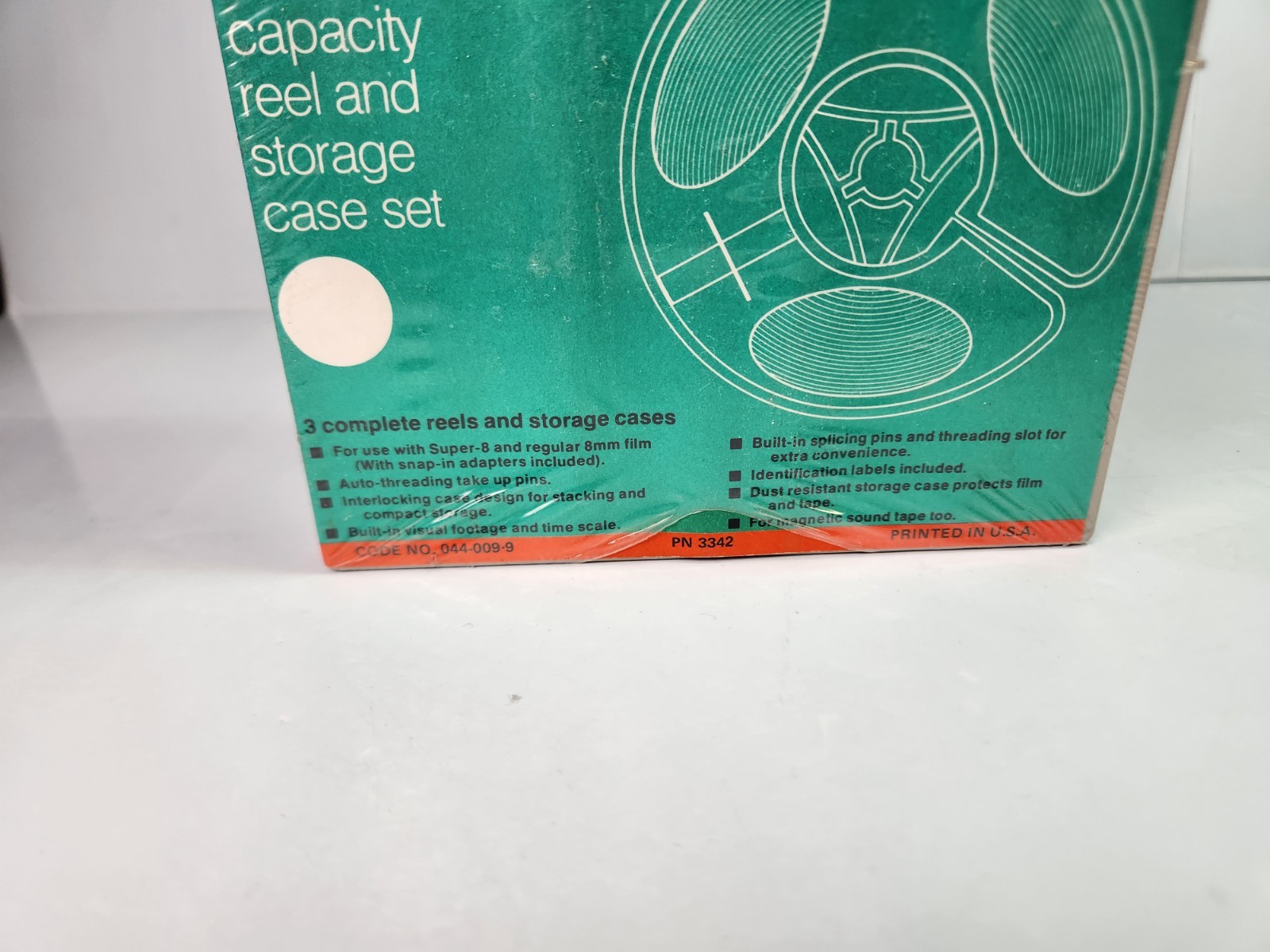 NEW NOS 3 Pack Hanimex Dual 8 200 ft Reel & Storage Case Set 8mm Super 8 SEALED