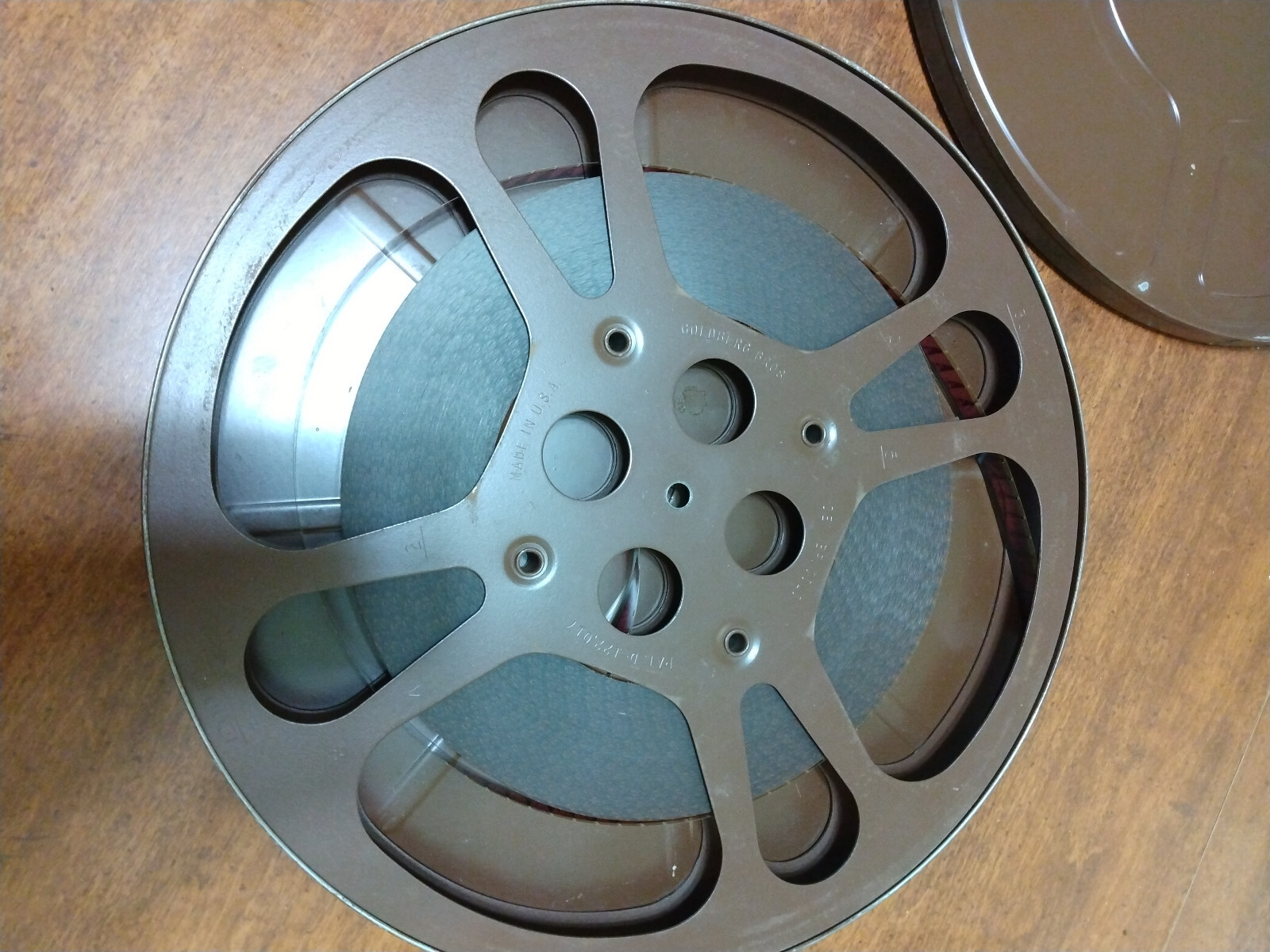 Vintage Goldberg Bros 1200 Foot 16mm Metal Reel & Can Made in the USA