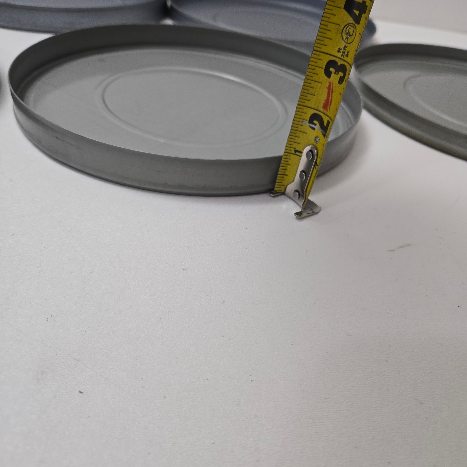 9.25″ Empty 16mm Metal Movie Film Canister Cans Lot x 3 No Reels