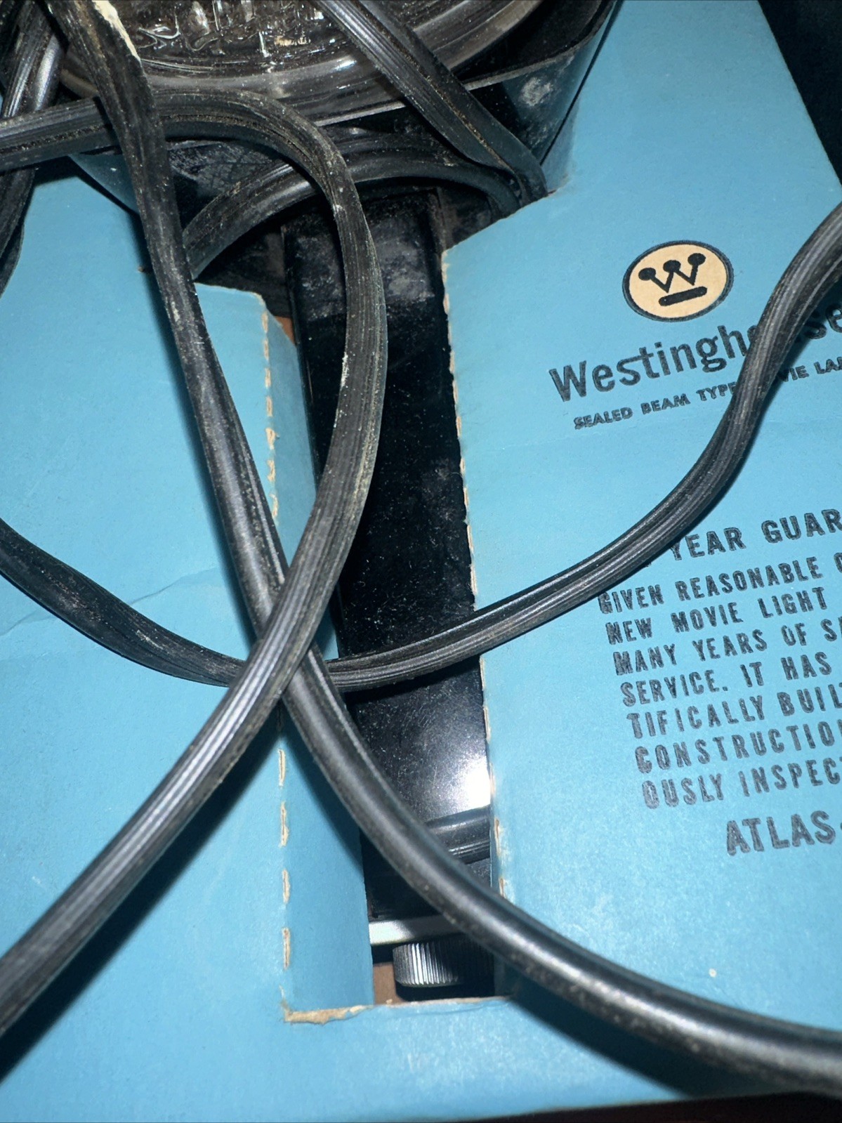 Vintage Westinghouse Deluxe 77 Beam Movie Light Camera Box Retro F9