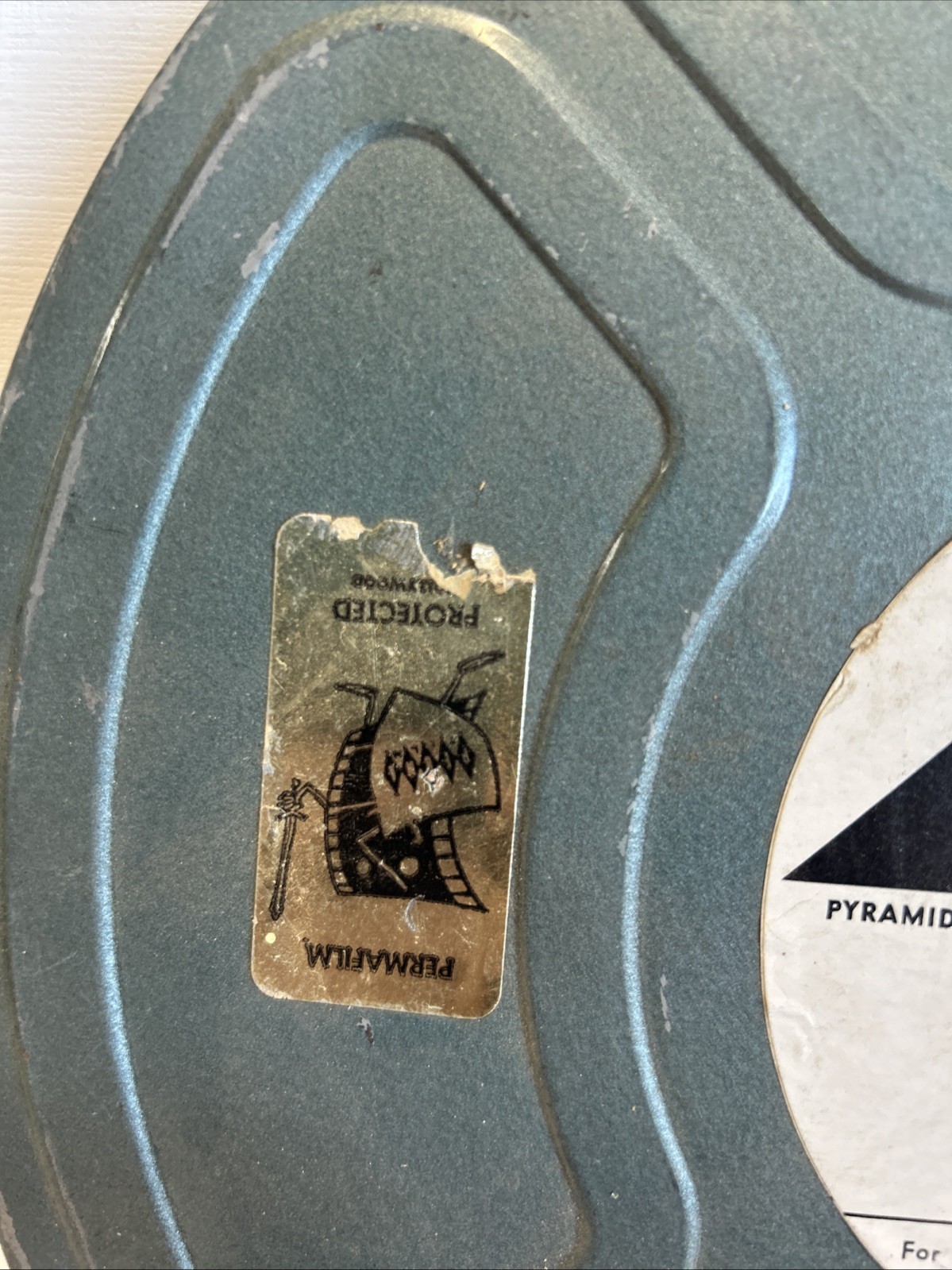 Vintage 10.5” Metal 16mm Film Reel Empty Canister Casual Ties Casualties Pyramid