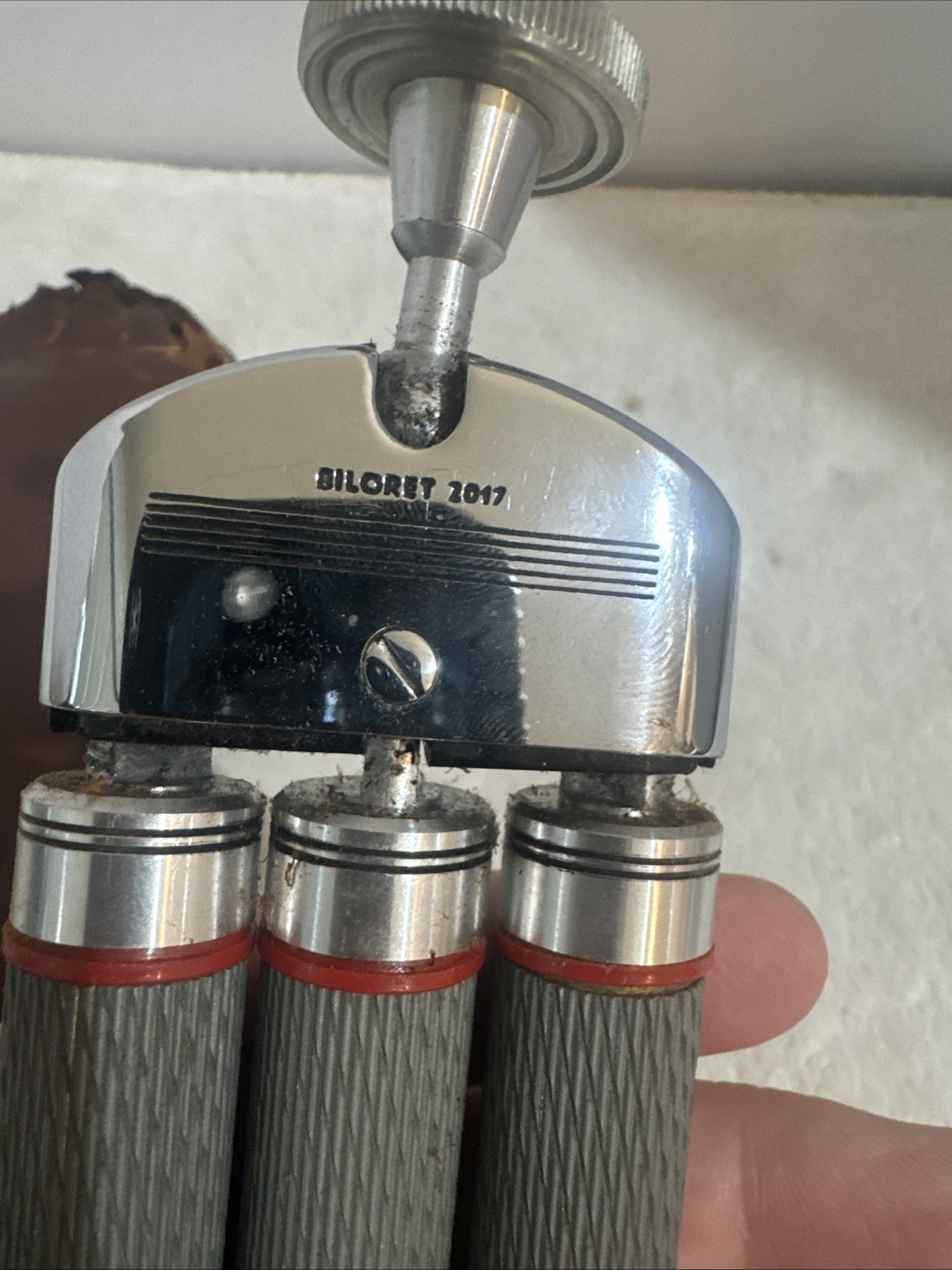 Vintage Bilora Biloret Model 2017 Telescoping Mini Tripod W/ Case Made Germany