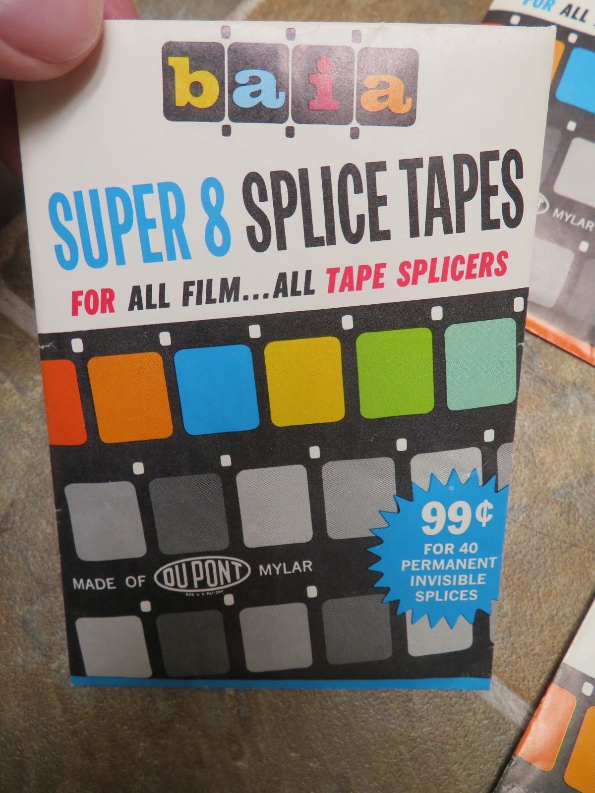 Lot of baia Super 8 mm Splice Tapes For Movie Editing