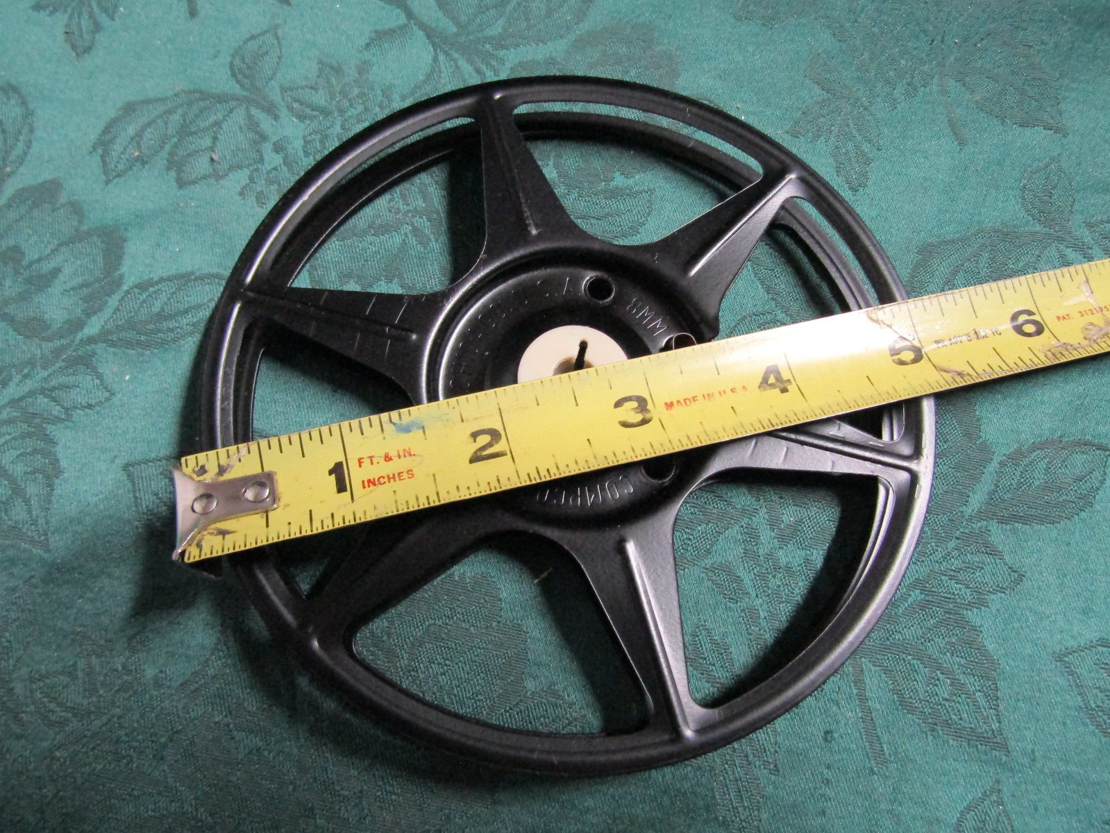 Vtg JC Penney Dual 8 Super 8 8mm 200′ Film Reel w/ Adapter and Canister, 5″ Dia.
