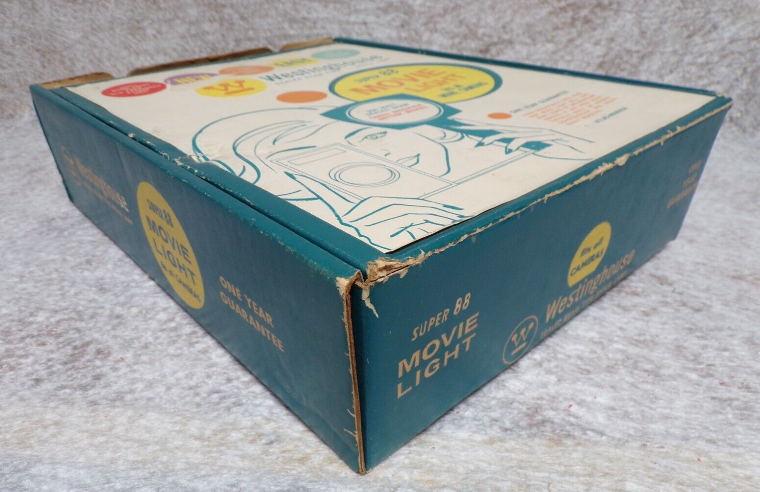 EMPTY BOX VINTAGE 1960’s WESTINGHOUSE SUPER 88 MOVIE LAMP LIGHT FOR FILM CAMERAS