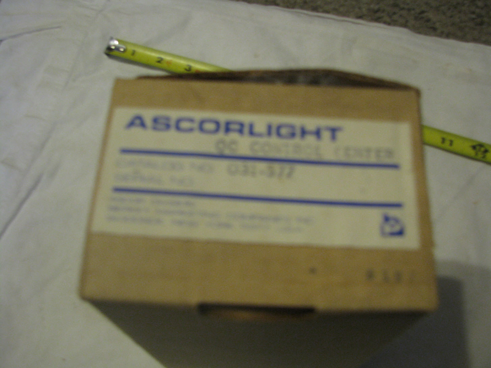 ASCORLIGHT CAT. NO.031-577 QC CONTROL CENTER