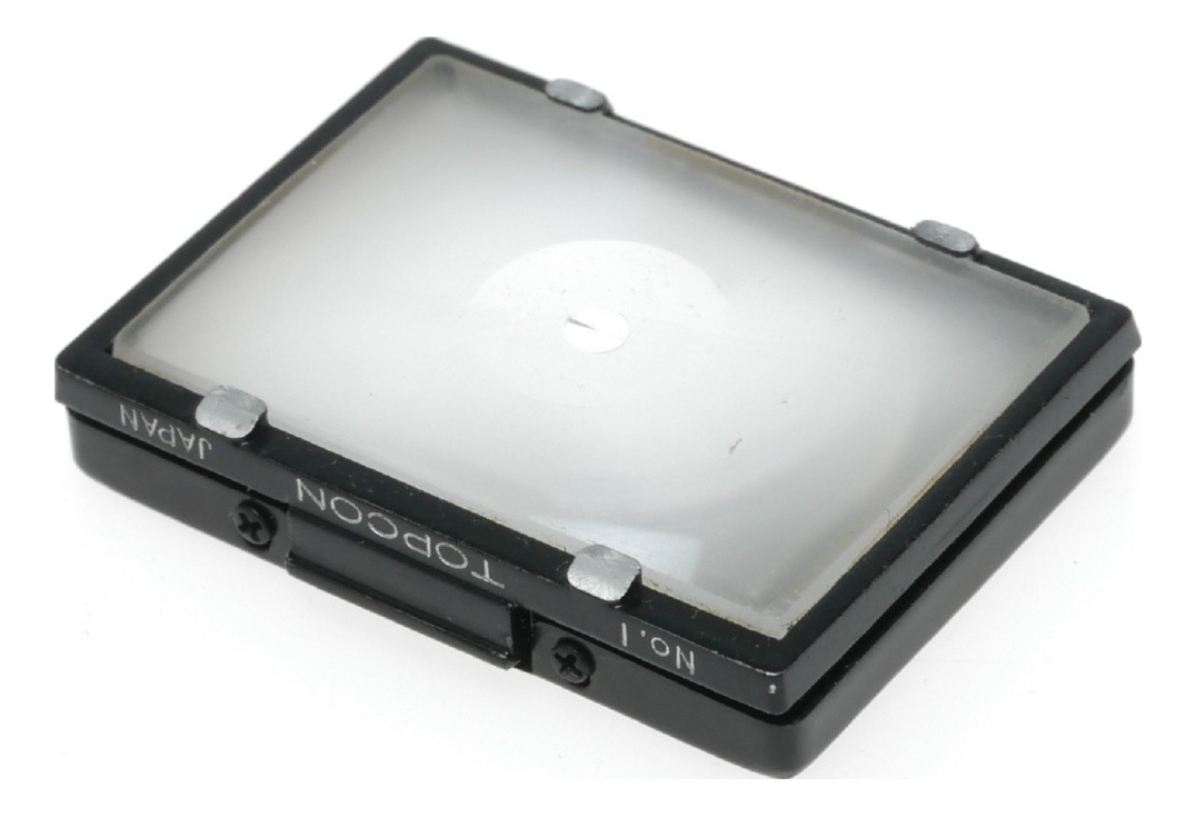 Focussing screen Topcon No.1 split screen SLR camera ground glass cased