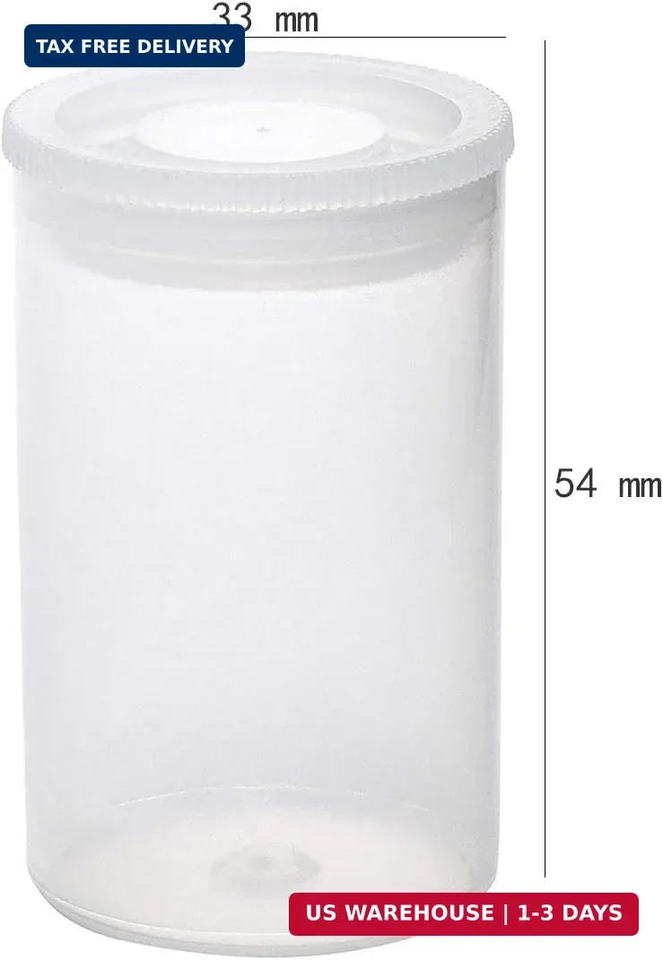 AKIRO Film Canisters with Caps 35 mm Empty Camera Reel Storage Containers Case P