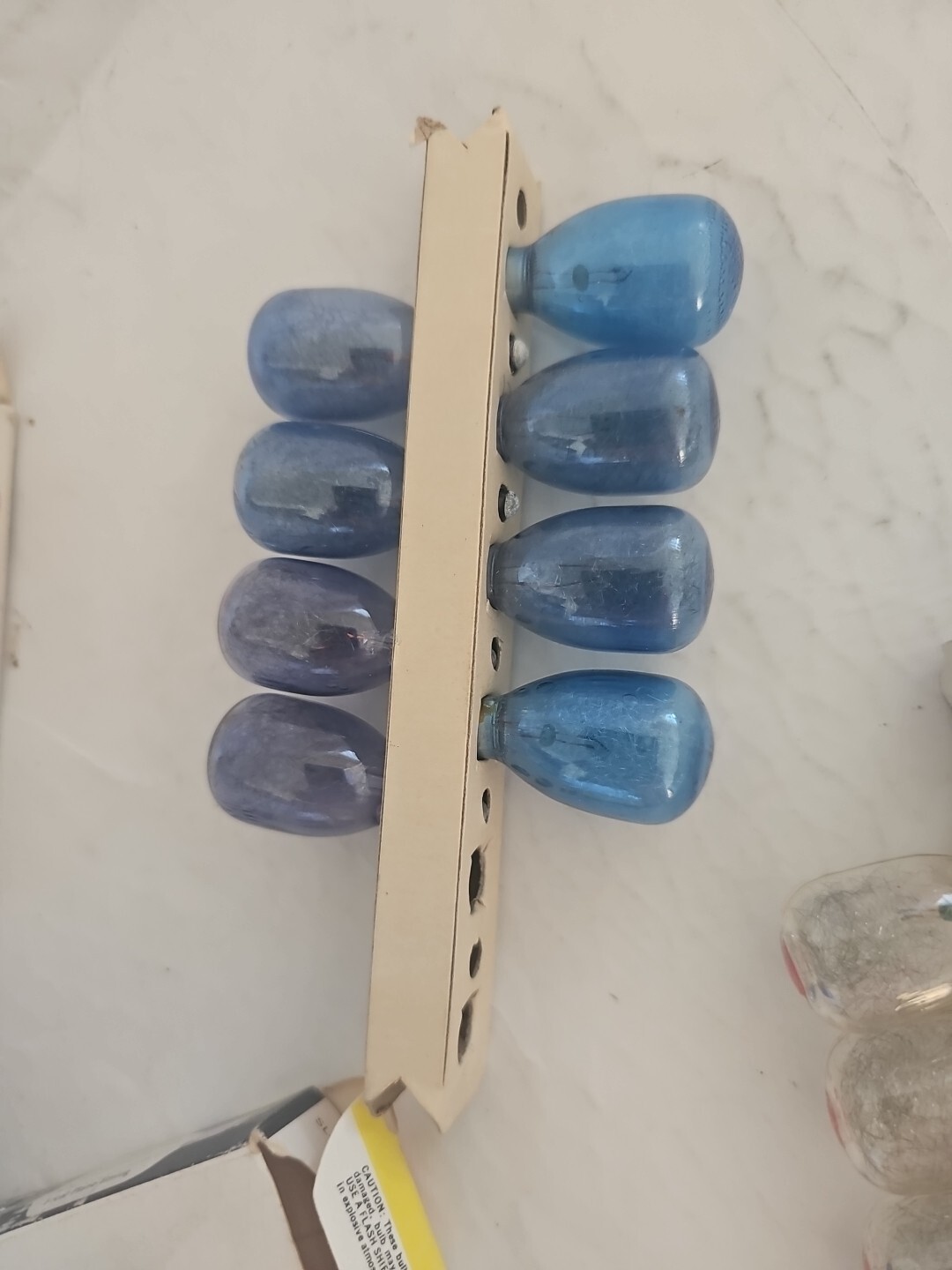 General Electric GE M3 &3 B Flashbulbs Lot of 100 Blue & Clear Flash Bulbs