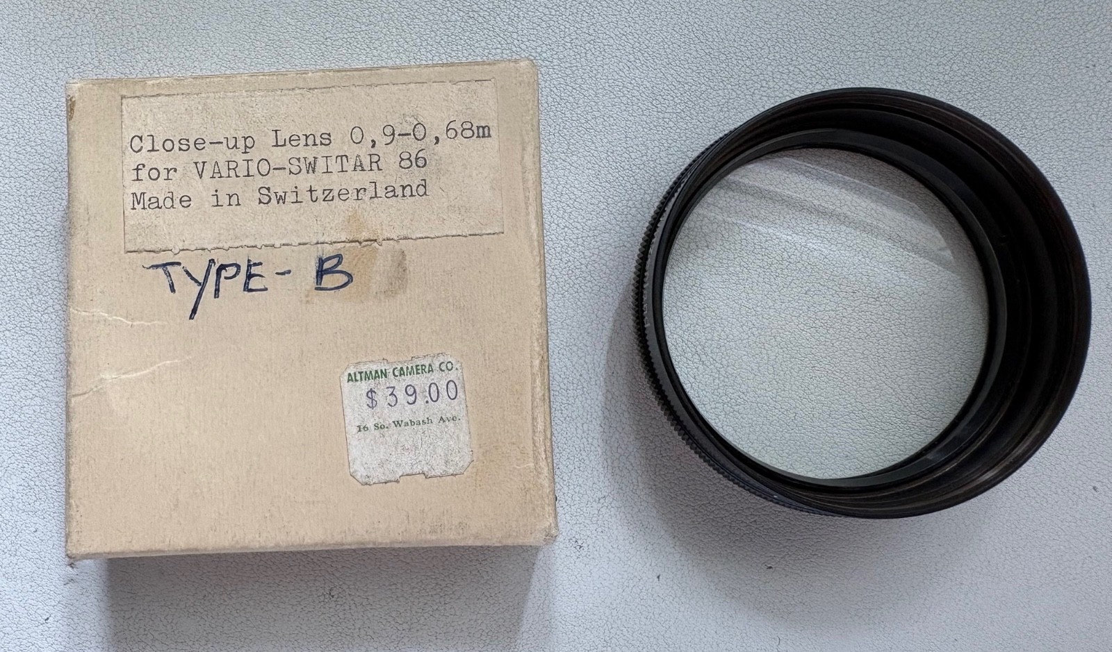 Original Kern Paillard Bolex Close up lens Filter for 18-86mm Vario Switar Lens