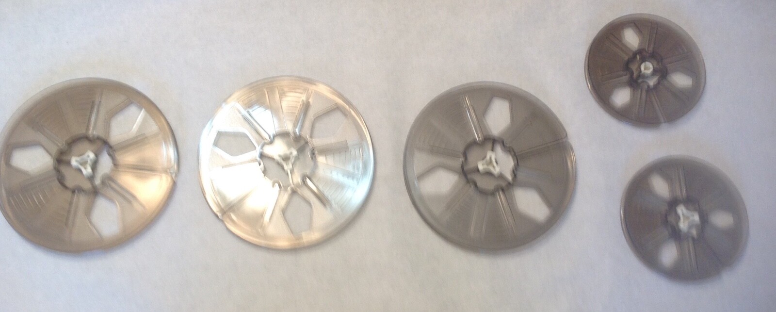 Tuscan dual 8mm film reels+cans Man. Aut. load 400ft made in Australia LOT OF 5