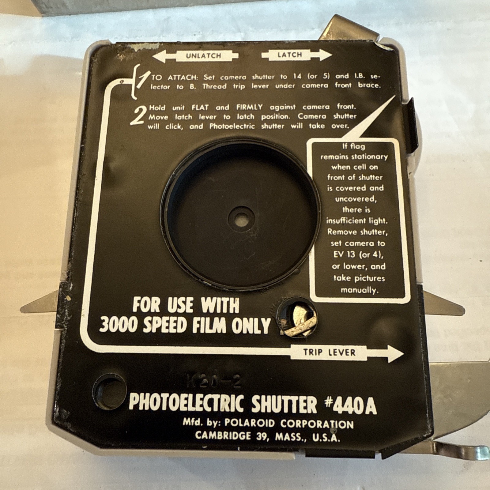 Vintage Polaroid Photoelectric Shutter #440A w/Original Box functions normally