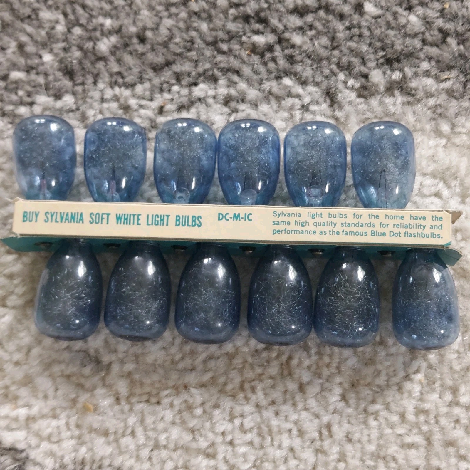 Sylvania Blue Dot M3B Flashbulbs Vintage Box of 12 Blue Bulbs