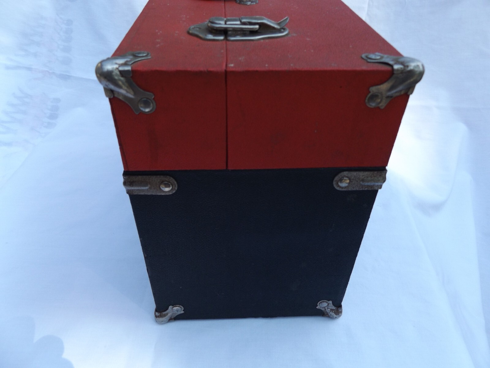 Vintage camera case for smaller camera.  Hard case with two compartments. Unique