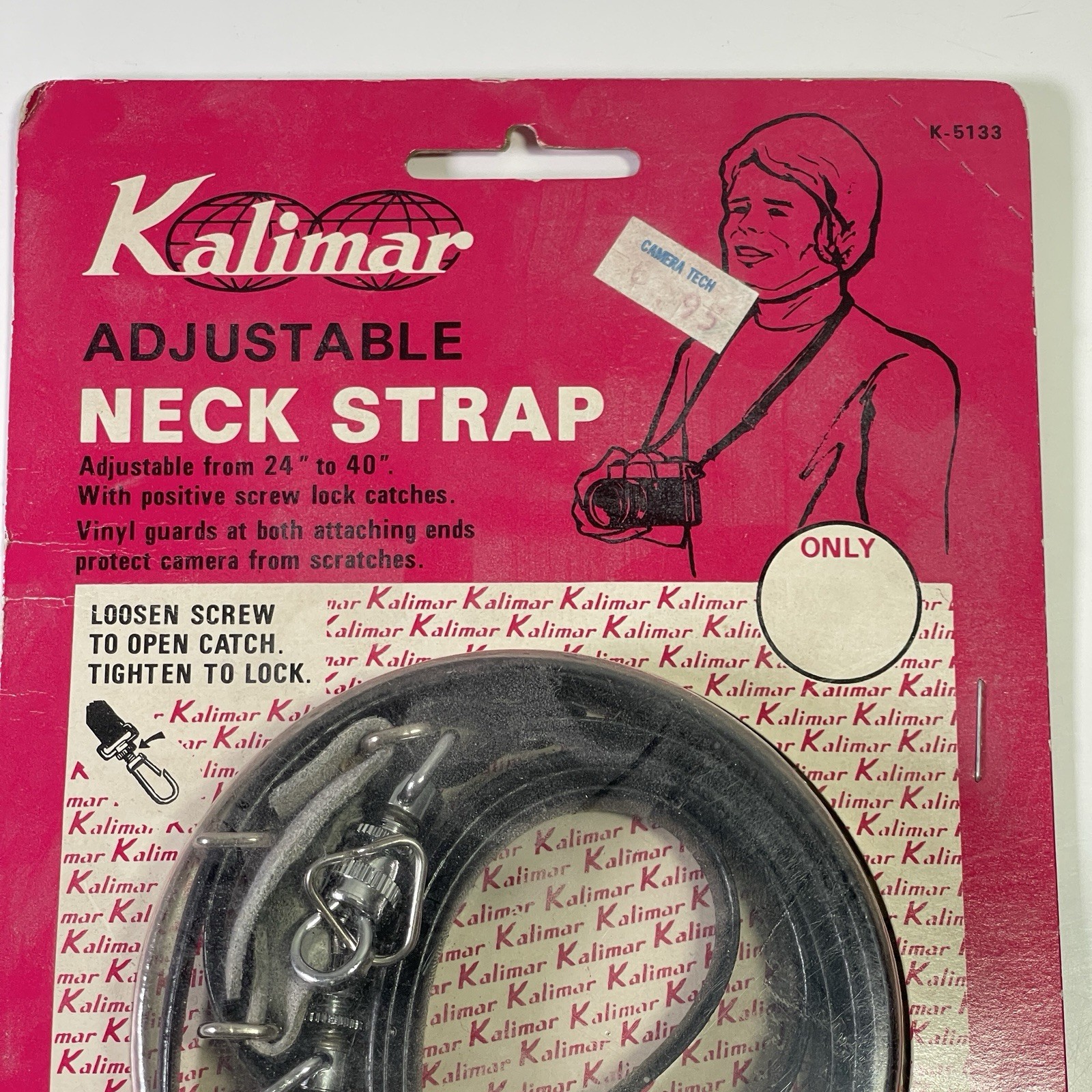 Kalimar Adjustable Camera Neck Strap 24″ – 40″ Vtg Photo Accessory Photography
