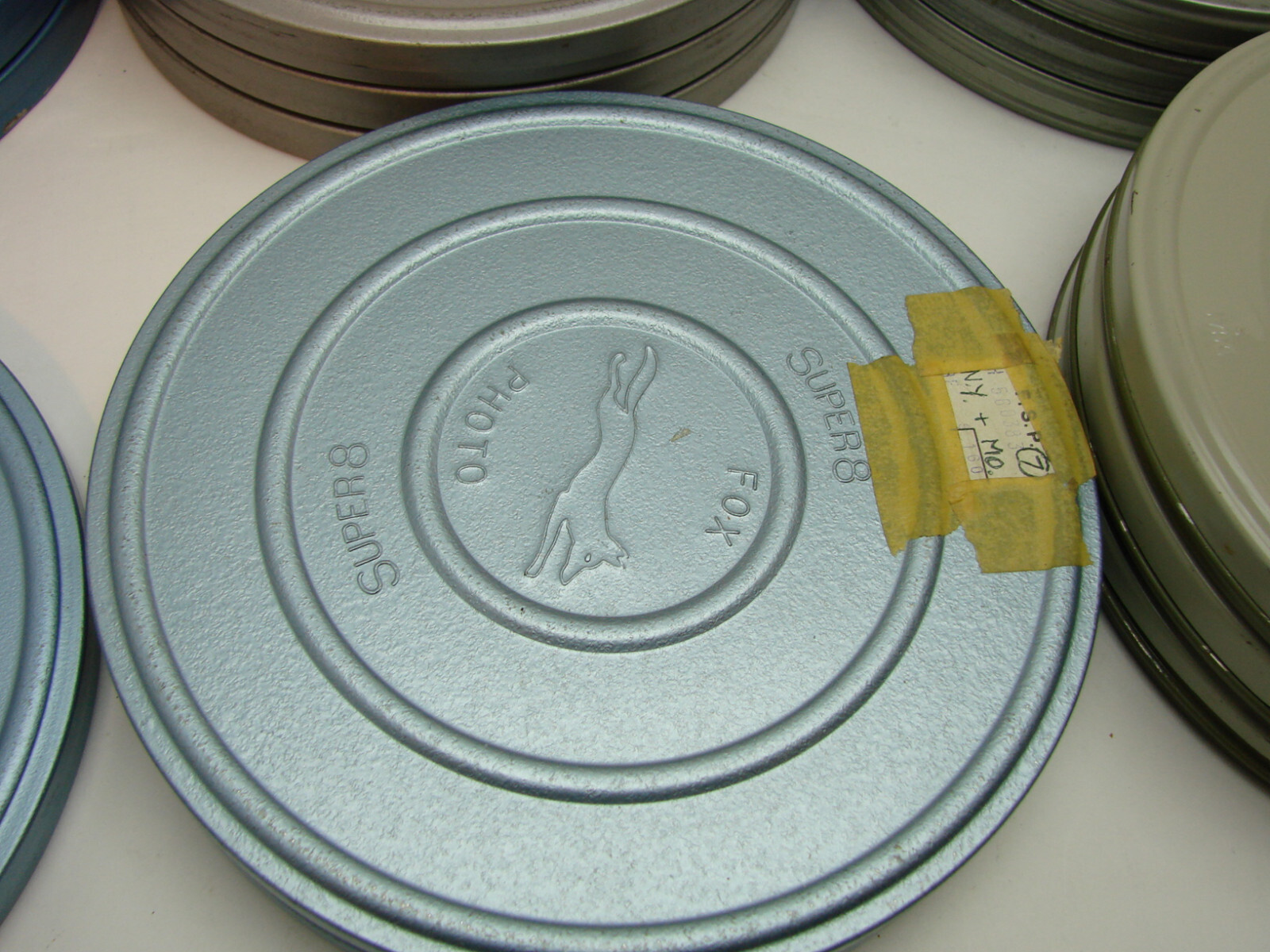 Vtg Dual 8mm 7” Metal Movie Film Reel Cans Only No Reels Fox Furrs Your Choice