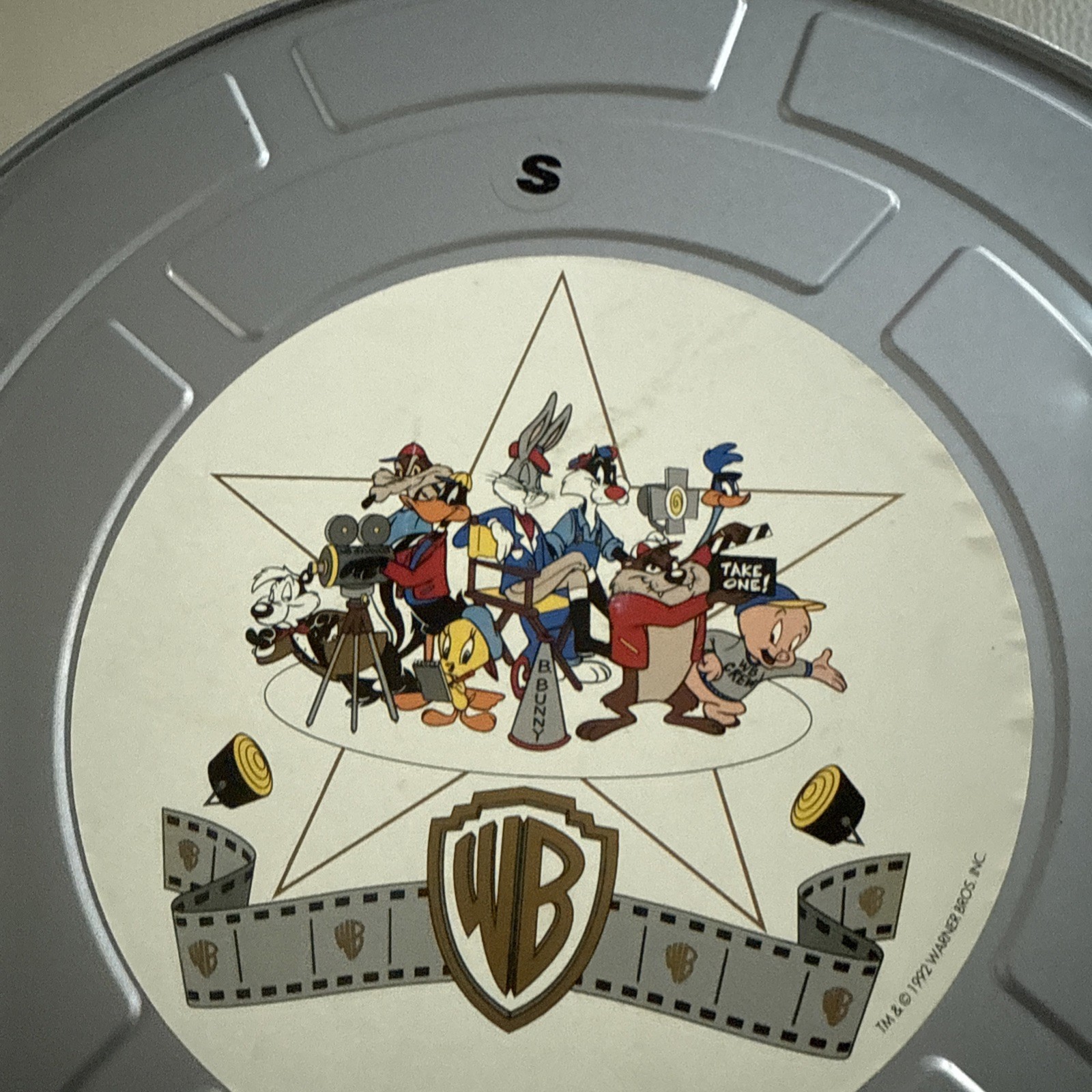 WB Warner Brothers Cartoon Characters Film Reel Aluminium Case Small
