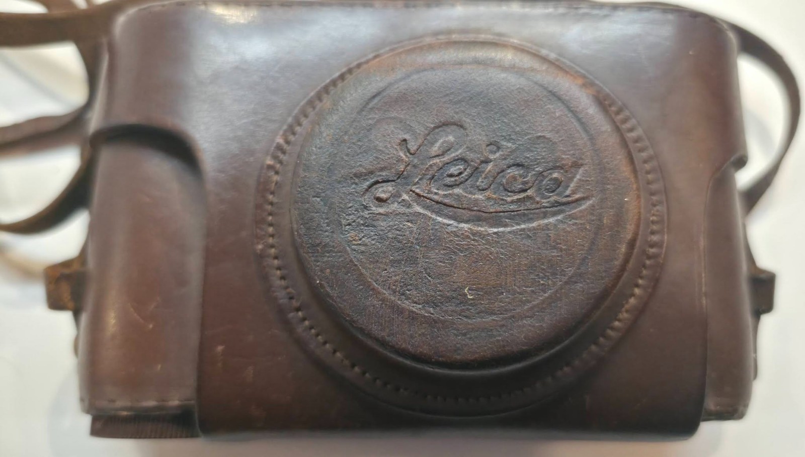 VINTAGE LEICA III LEATHER TWO PIECE CAMERA CASE w/ STRAP #2