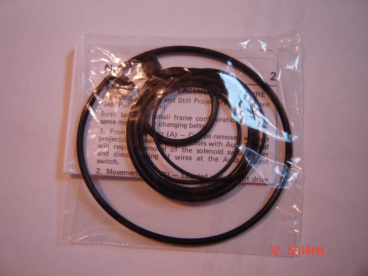 EMDEKO 7000 Projector Belts,6 Belts,2 Tires Set. & Instructions