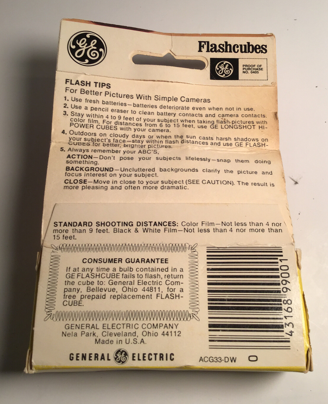 Vintage GE Flashcubes – Set Of 3 Cubes in Original Box! Sealed New Old Stock