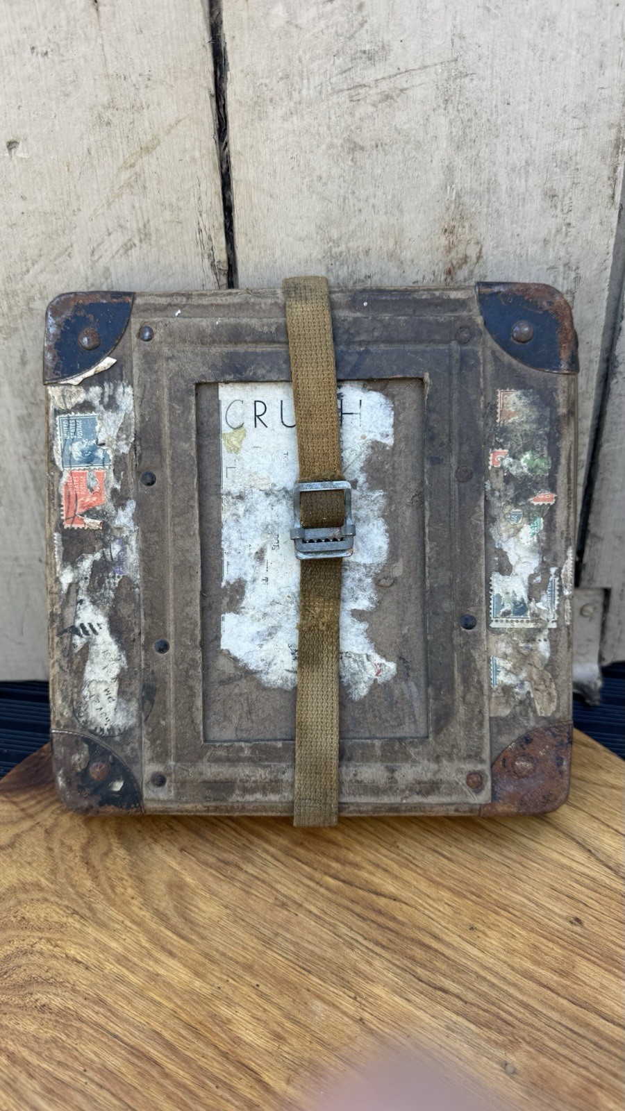 VINTAGE Film Reel Canister Case Shipping Box Mailer Railway Express Postage