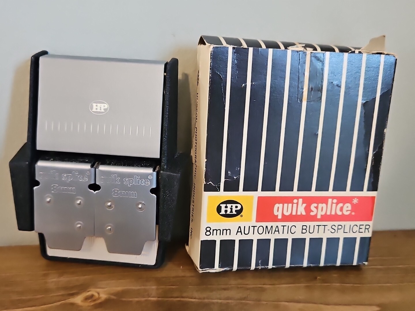 2 Vtg HPI Quik Splice 8mm Automatic Butt Splicer With 8 & 16mm Movies