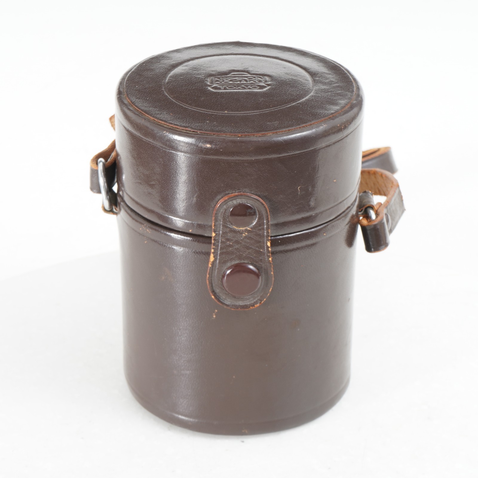 :[EX+++] Nikon Genuine 4½” Tall Brown Leather Lens Case w/ Strap