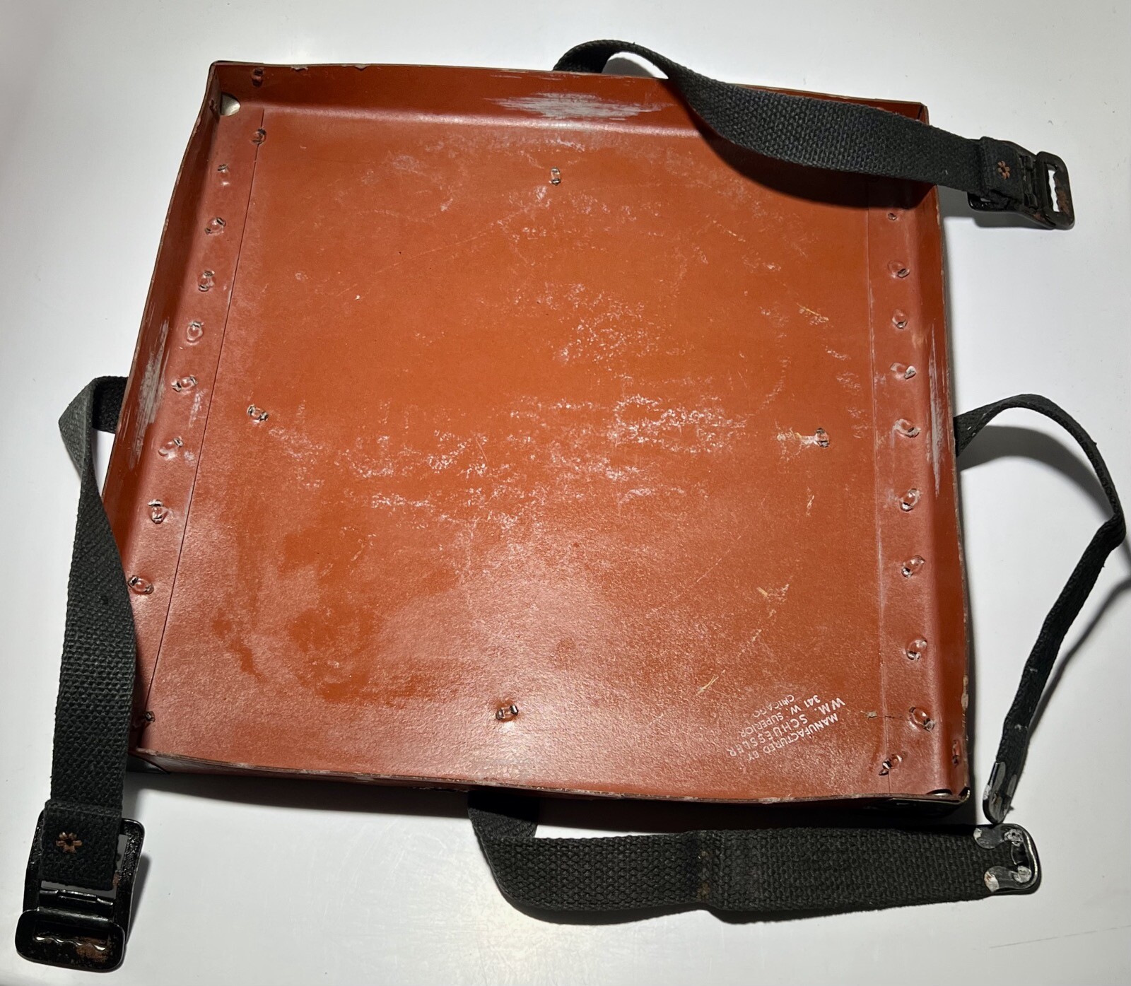 Vintage Brown Fibre Case & Reel – Collectible Movie Wall Art, 13-1/2” x 13-1/2″