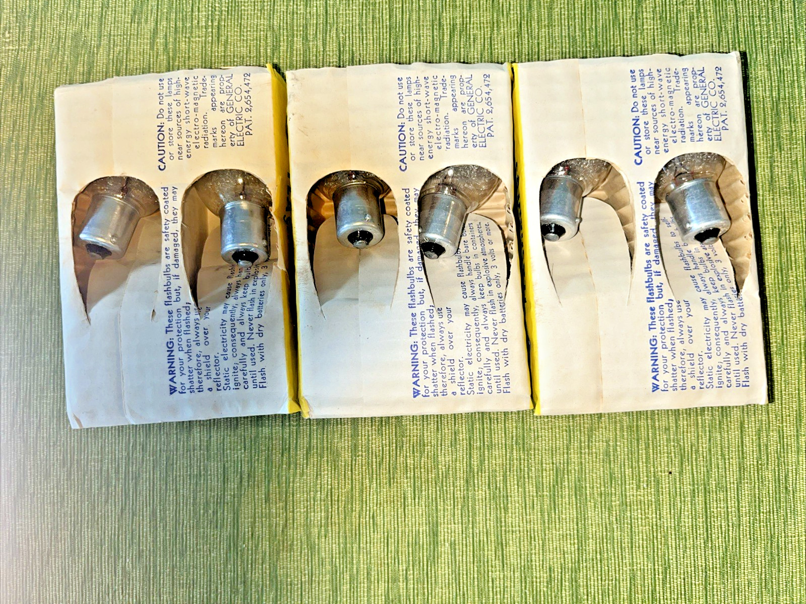 General Electric Sure-Fire #5B Flashbulbs for Vintage Cameras