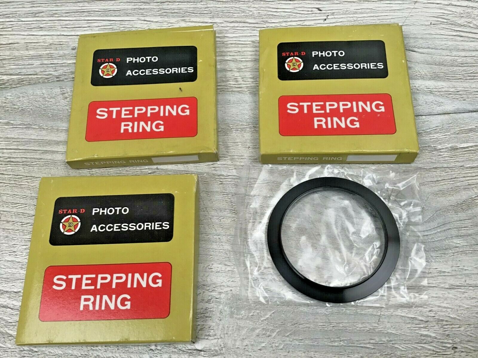 3 New Old Stock Star D Stepping Rings 52mm – 62mm Camera Accessories – Japan