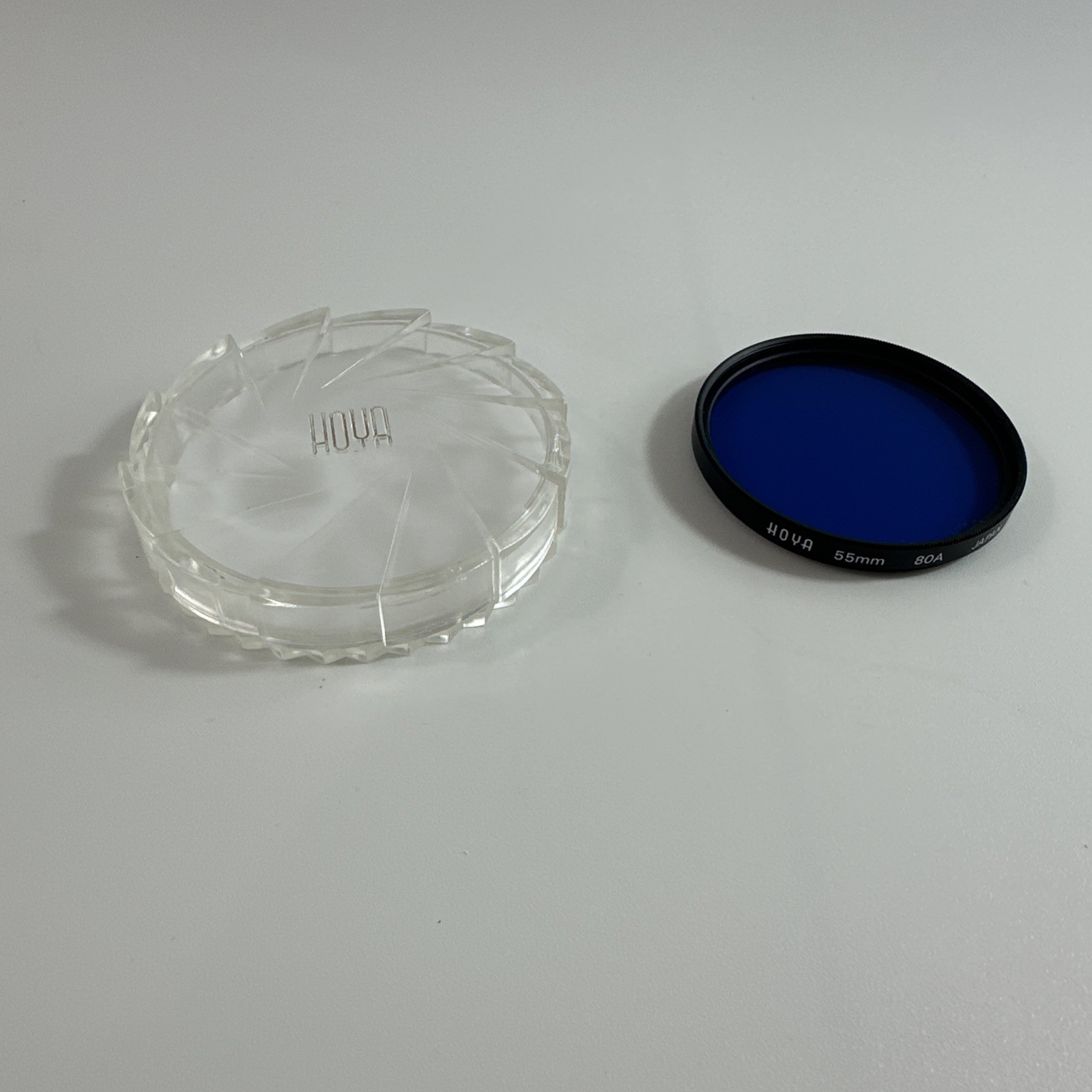 HOYA HMC 55mm 80A Blue Filter with Original HOYA Protective Case – Made in Japan
