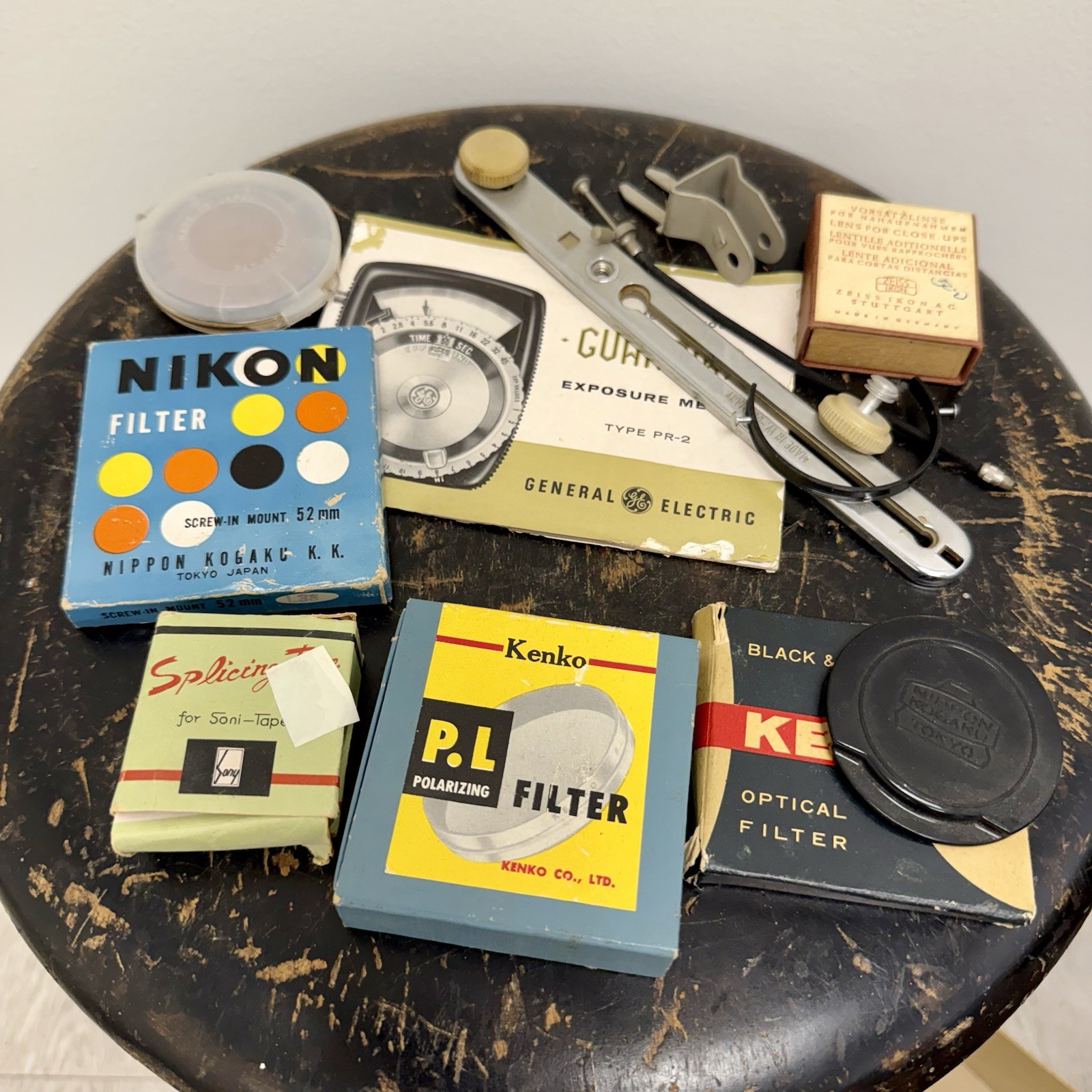 Lot Vintage 1950s Nikon Nikkor Lens Filters In Boxes Etc