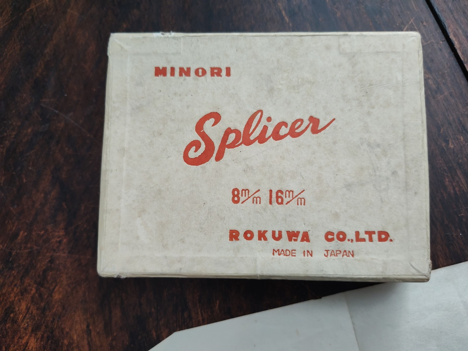 Minori Film Splicer for 8mm & 16mm, Rokuwa Co in Japan w/ Box and Instructions