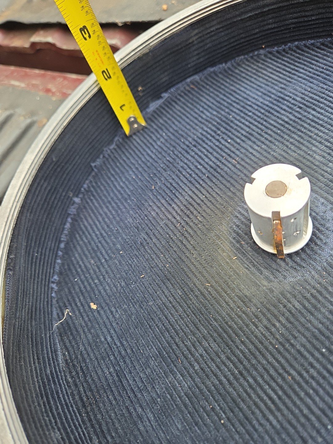 LARGE ALUMINUM MOVIE PROJECTOR REWIND REEL CARTRIDGE SEE PHOTO DESCRIPTION