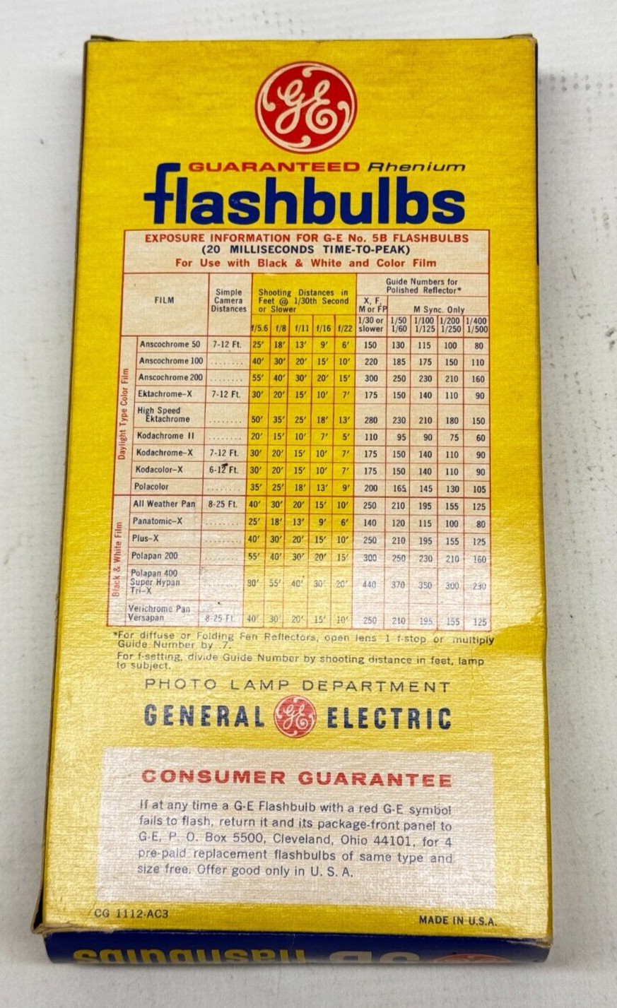 Vintage 5B Photography Flashbulbs 9 General Electric, 12 Westinghouse