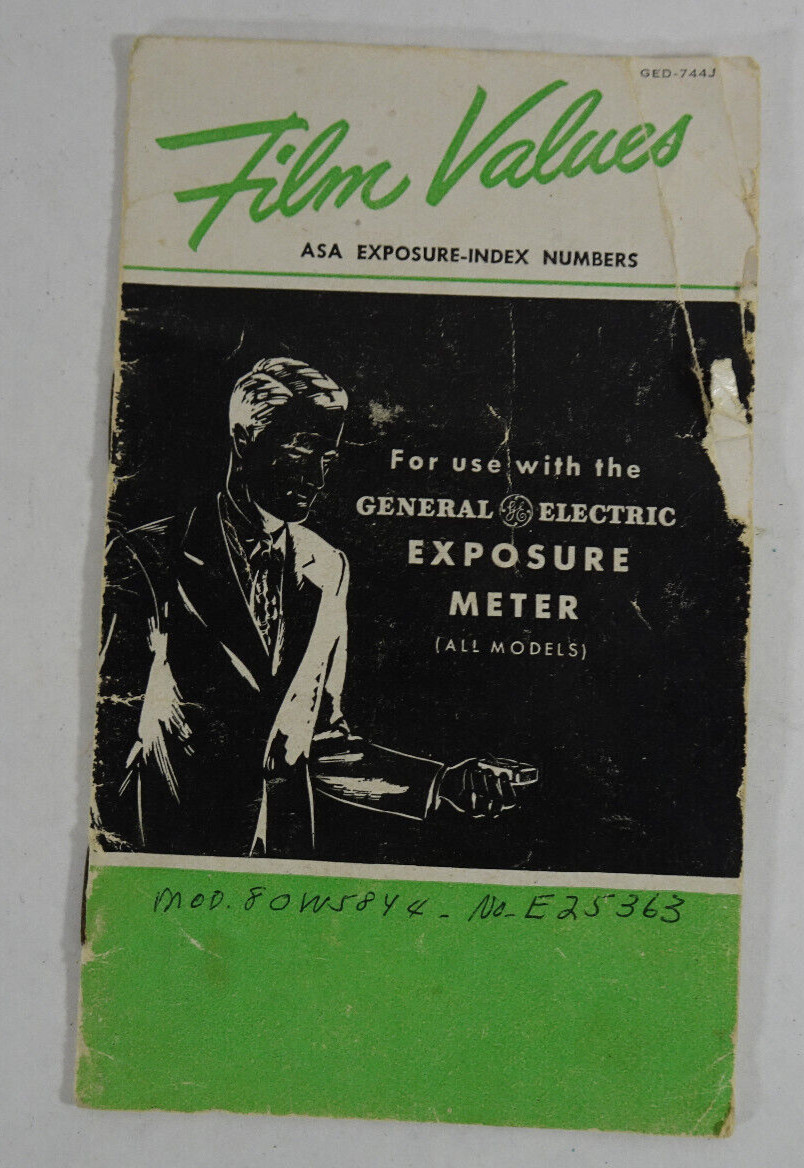1948 General Electric GE DW-58 Exposure Light Meter With Case & Strap UNTESTED